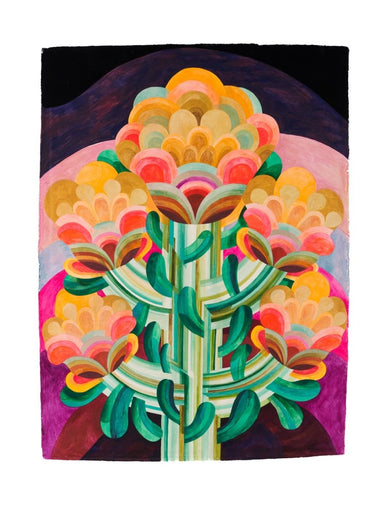 Caroline Rennequin Medium Framed Flower Painting 21.65" x 29.53" - Homebody Denver