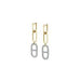 Gabriela Artigas Stirrup Link Earrings with White Pavé Diamonds on 14K Yellow Gold Chain (Pair) - Homebody Denver