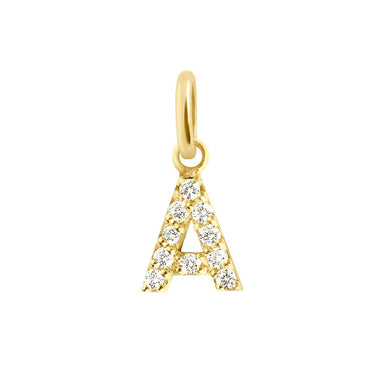 Gigi Clozeau Classic Lucky Letter Diamond Pendant, 18kt. - Homebody Denver