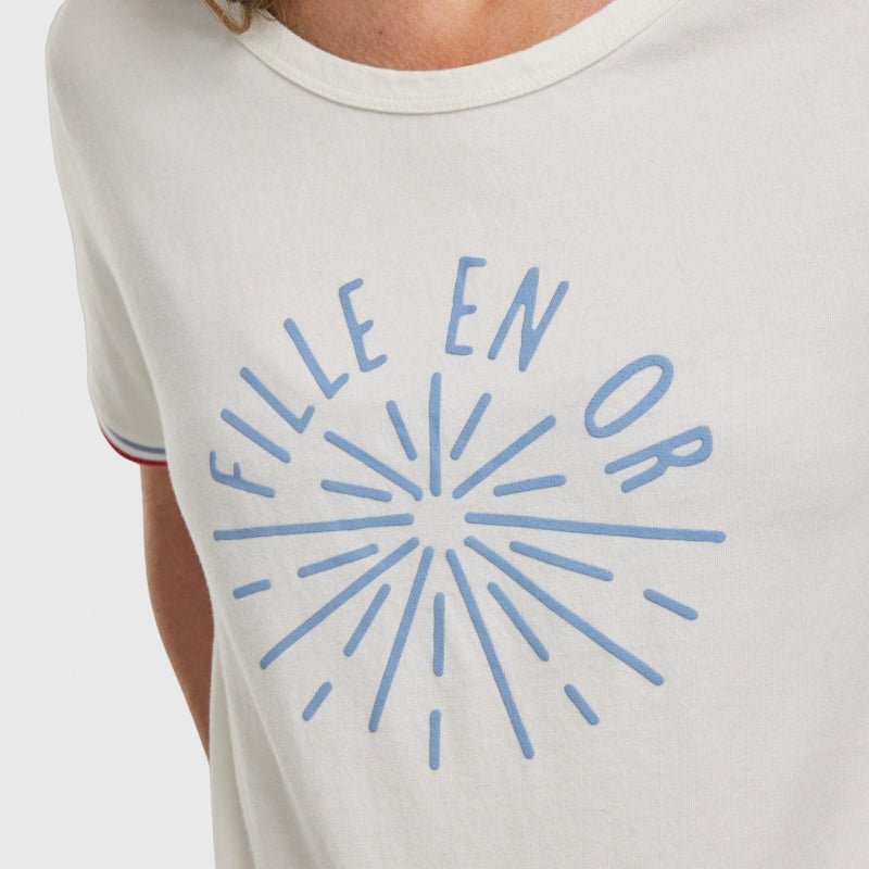 Ladies T-Shirt "Fille En Or", Off White - Homebody Denver