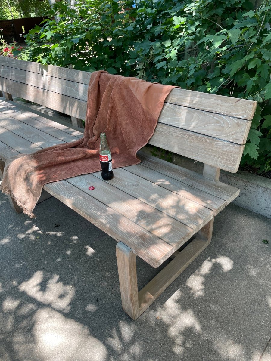 PARK BENCH OSLO LARGE (Teak Natural Grey) - Homebody Denver