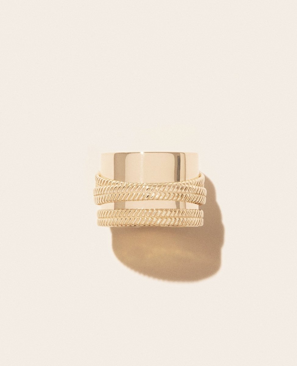 Pascale Monvoisin JIL N°5 Ring, 9 carat yellow gold and diamonds - Homebody Denver