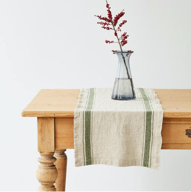 Vintage Striped Linen Table Runner - Homebody Denver