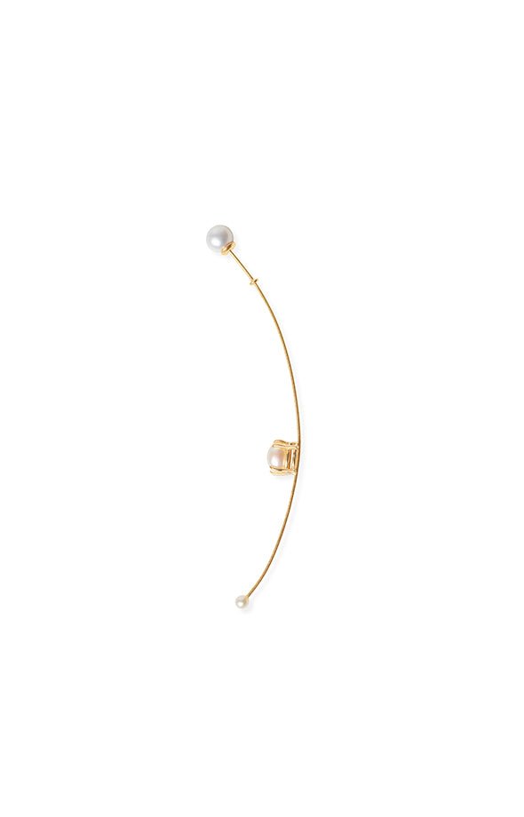 Beatriz Palacios Pearls Safety Pin Earrings