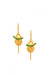 Lito Pair of 14kt Gold Scarab Earrings with Mineral Stones - Homebody Denver