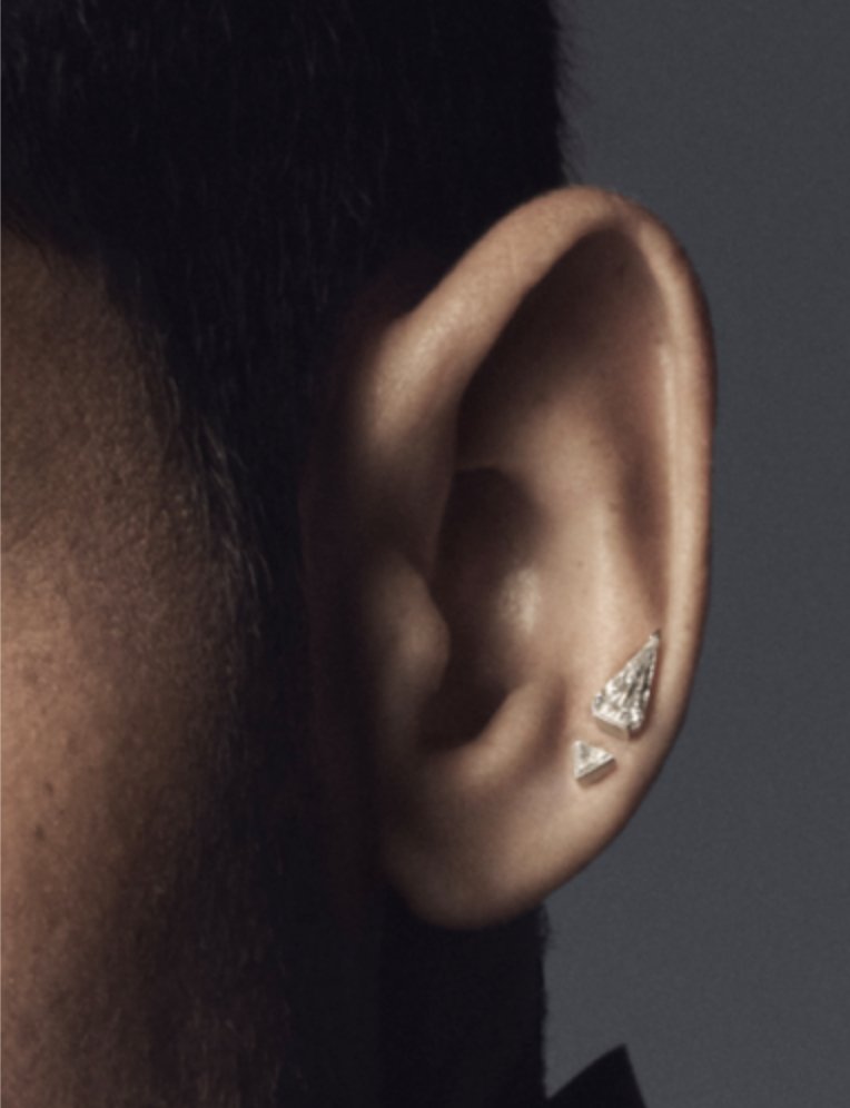 Invisible Set Diamond Stud Earring